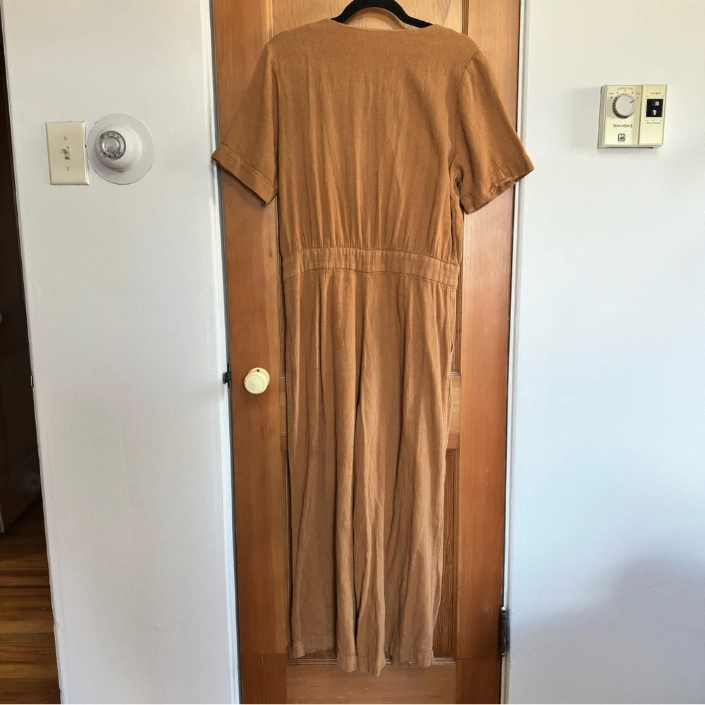 anthropologie trovata birds of paradise bella cropped wide leg jumpsuit - Picture 4 of 9
